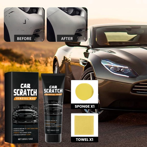 Usloyux Vehicle Protection Polishing Wax Kit, Complete Car Paint Restoration Kit for Removing Scratches Swirl Marks Oxidation, 3-in- Polish Cleaner & Shine, Car Care Kit with Foam Applicator Pads