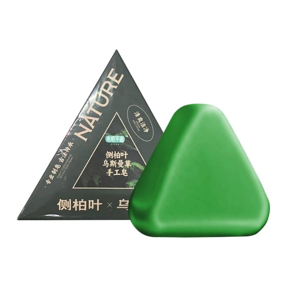 Usma Shampoo Bar - Nature Triangle Shampoo Bar, Usman Grass Shampoo Bar, Calming & Strengthens Hair for Women and Men, 120g