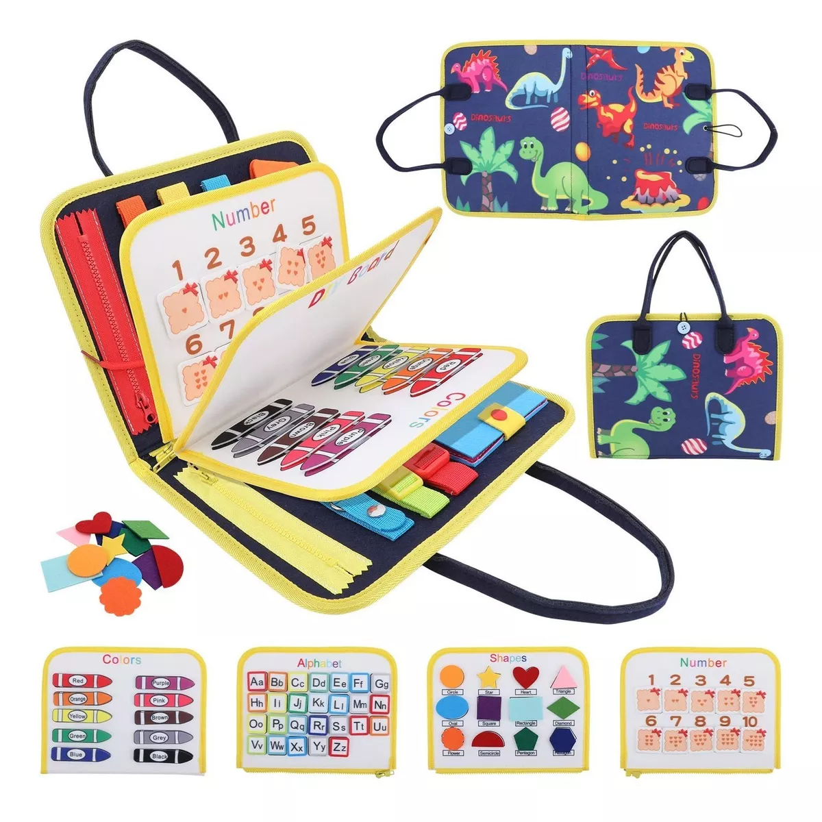 Usmallbee Busy Board for Toddlers, Montessori Toys for 1 2 3 4 5 Year ...