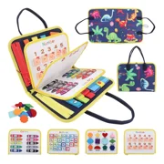 Usmallbee Busy Board for Toddlers, Montessori Toys for 1 2 3 4 5 Year Old, Sensory Board for Learning Fine Motor Skills Toys, Preschool Learning and Travel Toys