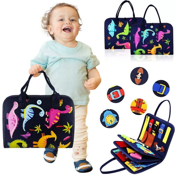 Usmallbee Busy Board, Montessori Busy Board for Toddlers 1 2 3 4 5 Year Old, Learning Life Skills Toys, Preschool Learning and Travel Toys for Boys and Girls