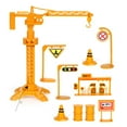 Usmixi 13pcs Kids Construction Vehicles Playset , Crane, Excavator