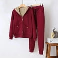 Usmixi 2 Piece Outfits for Women Fleece Lounge Sets for Women Winter