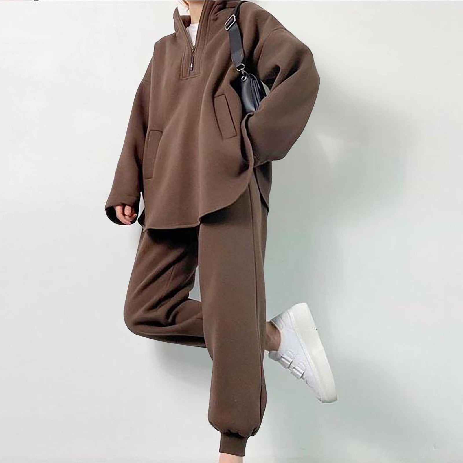 Red Two Piece Tracksuit Zip Up Sweatshirt And Joggers One Size