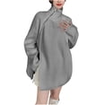 thumbnail image 1 of Usmixi 2025 Sweater Coat for Women Winter Knit Sweater Coat for Women Winter Cozy Soft Knitted Turtleneck Outerwear Casual Solid Long Sleeve Zip up Oversized Sweater Cardigan Weekly, 1 of 6