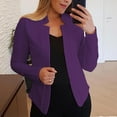thumbnail image 1 of Usmixi 2023 Winter Womens Blazer Jackets Suit Cardigan Jackets for Women Plus Size Casual Solid Stand Neck Long Sleeve Coats Office Business Open Front Blazer Coats Tops Up to 65% off, 1 of 5