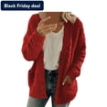 thumbnail image 1 of Usmixi 2023 Winter Womens Sherpa Coats Fleece Coats for Women Winter Long Sleeve Cozy Fluffy Plush Jackets Casual Solid Plus Size Open Front Button Fuzzy Sherpa Jacket with Pocket Up to 65% off, 1 of 7