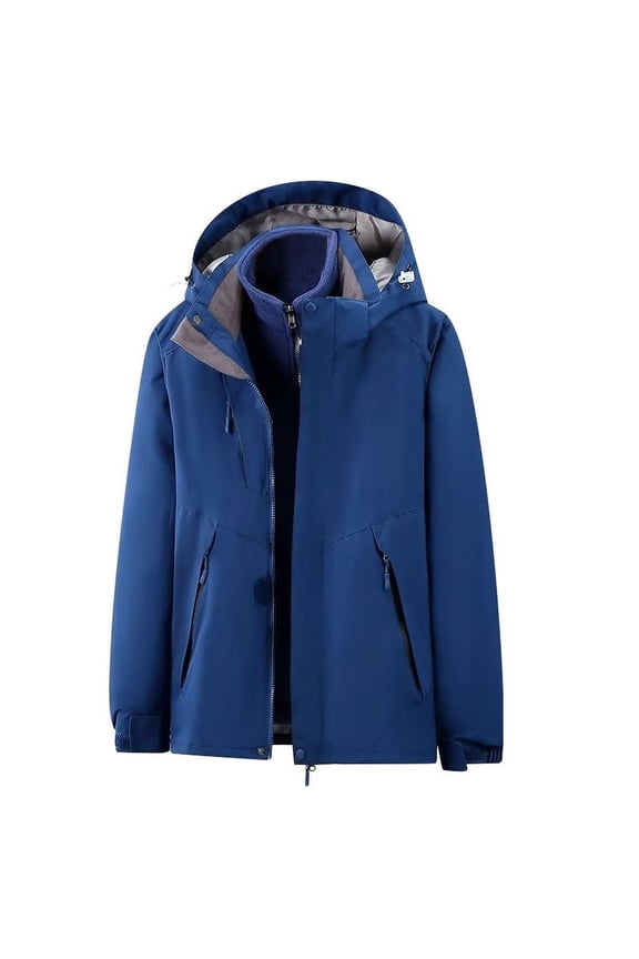 Usmixi 2023 Winter Womens Trench Jacket Womens Plus Size Windbreaker Jacket Outdoor Climbing Hiking Lightweight Hooded Coat Casual Pocket Solid Zip up Long Sleeve Outerwear Up to 65% off