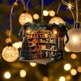 Usmixi 2024 Christmas Acrylic Bookshelf Pendant Christmas Tree Hanging