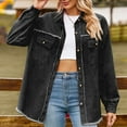 thumbnail image 1 of Usmixi 2025 Winter Womens Denim Jacket Womens Lightweight Denim Jacket Vintage Distressed Ripped Boyfriend Jean Jacket Coat Casual Solid Long Sleeve Button Pocket Denim Outwear, 1 of 6