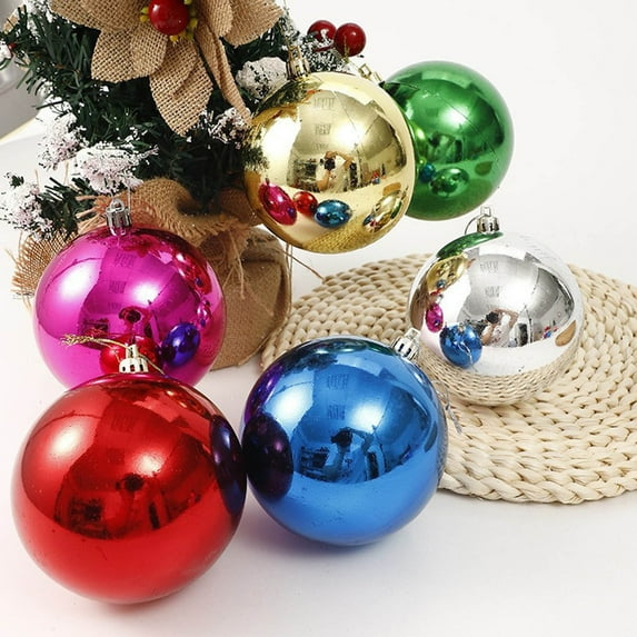 Usmixi 6Pcs Christmas Balls Baubles Party Xmas Tree Decorations Hanging Ornament Decor