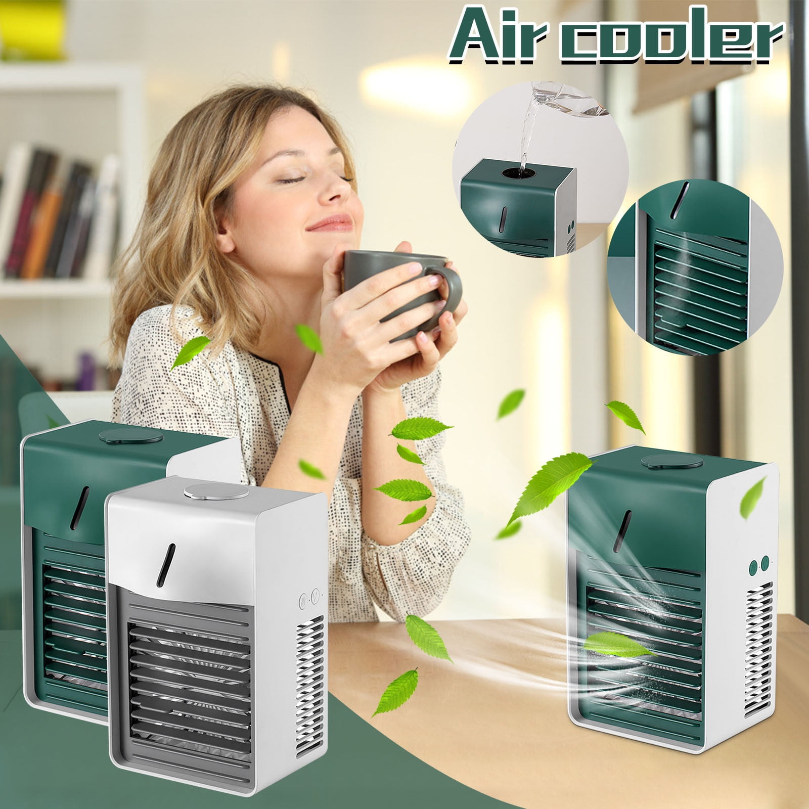 Usmixi Air Conditioner, Negative Cooler Desktop Conditioning Fan