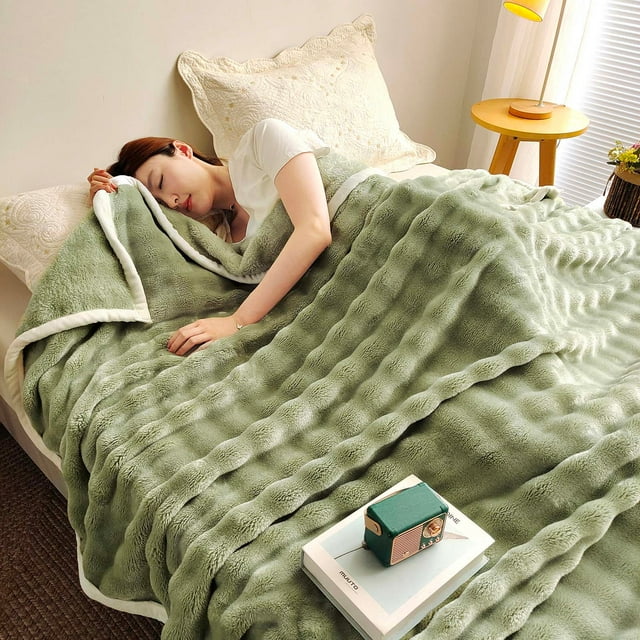 Usmixi Blanket Flannel Blanket Person Blanket Embroidered Knee Blanket Office Fleece Blanket Small Blanket 100x150cm up to 45% Off
