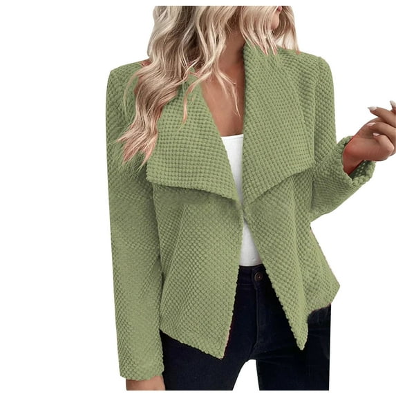 Usmixi Blazer Jacket for Women Winter Womens Suit Coat Casual Solid Fall Lightweight Lapel Long Sleeve Short Cardigan Office Work Ladies Fashion Open Front Blazer Outwear Weekly