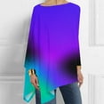 thumbnail image 1 of Usmixi Clearance Sale Womens Tops Womens Fashion Pullover Winter Plus Size Loose Lightweight Irregular Hem Pullover Tops Fall Trendy Gradient Print Round Neck Long Sleeve Blouses Shirts, 1 of 5