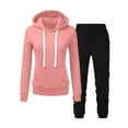 thumbnail image 1 of Gifts Hoodies Sets for Women Sports Sweatsuits Set for Women Drawstring Hooded Sweatshirt and Jogger Pant Tracksuits 2 Piece Outfits Matching Sets Trendy Lounge Sets Holiday, 1 of 2