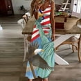 thumbnail image 1 of Usmixi Dresses for Women Independence Day Loose Spaghetti Strap Long Dresses for 4th of July Sleeveless V-Neck Star Flag Print Summer Maxi Formal Dress Red m, 1 of 5