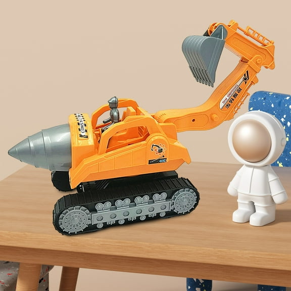 Usmixi Excavation Drill Truck Engineering Truck Kids Sliding Excavator Model Toys Simulation Drill Bit Excavator Truck 50% Off Clear