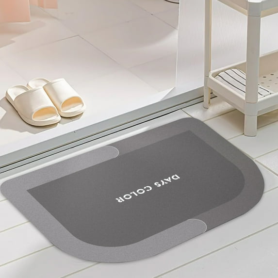 ZZkhGo Foot Absorbent Soft Pad, Bathroom Diatomaceous Earth Mud Bath Mat, Quick-drying and Water-absorbent, Rubber Lined for Non-slip, Suitable as Shower Mat in Front of Bathtub