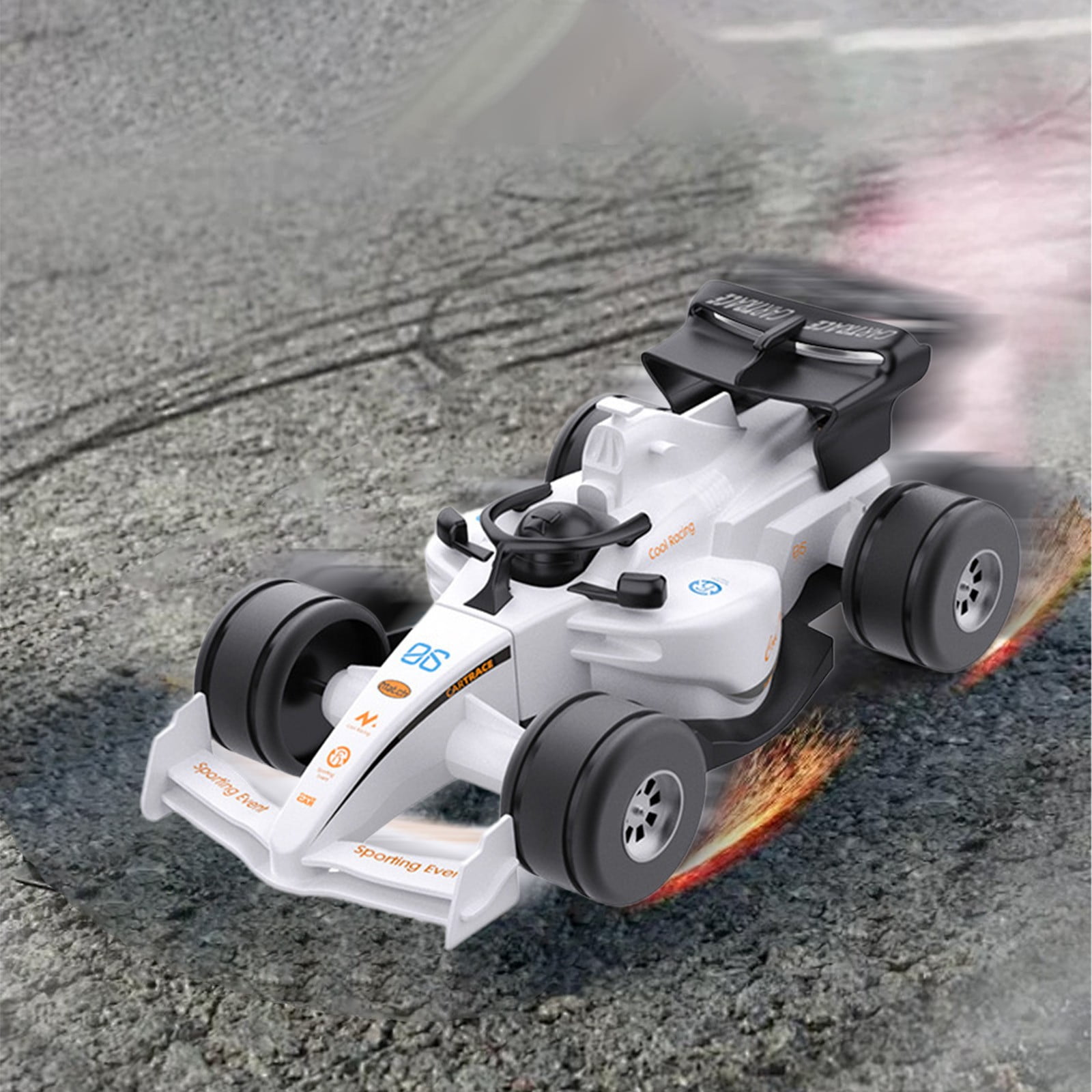 Usmixi Formula Racing Inertia Toy Car - 5.9 Inch Push & Go Sports Car ...