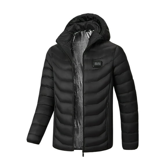 Usmixi Heated Coat for Women Winter Women Men Heated Jacket Lightweight Winter Outdoor Warm 23 Zones Electric Heating Coat Plus Size Zip up Heated Hooded Outerwear with Pocket Weekly