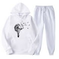 thumbnail image 1 of Usmixi Hoodies Sets for Women Plus Size 2 Piece Outfits for Women Fashion Dandelion Graphics Lounge Matching Sets Hooded Sweatshirt and Jogger Pant Sweatsuits Set with Pocket Holiday Deals, 1 of 2