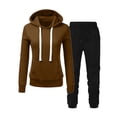 thumbnail image 1 of Usmixi Hoodies Sets for Women Sports Sweatsuits Set for Women Drawstring Hooded Sweatshirt and Jogger Pant Tracksuits 2 Piece Outfits Matching Sets Trendy Lounge Sets Holiday, 1 of 2