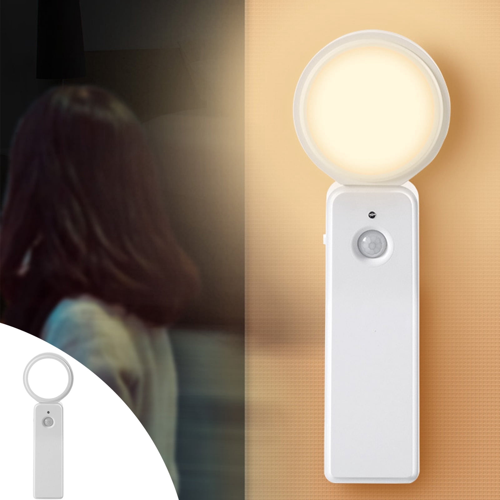 Usmixi Motion Sensor Light, Rechargeable Night Light with Magnetic ...