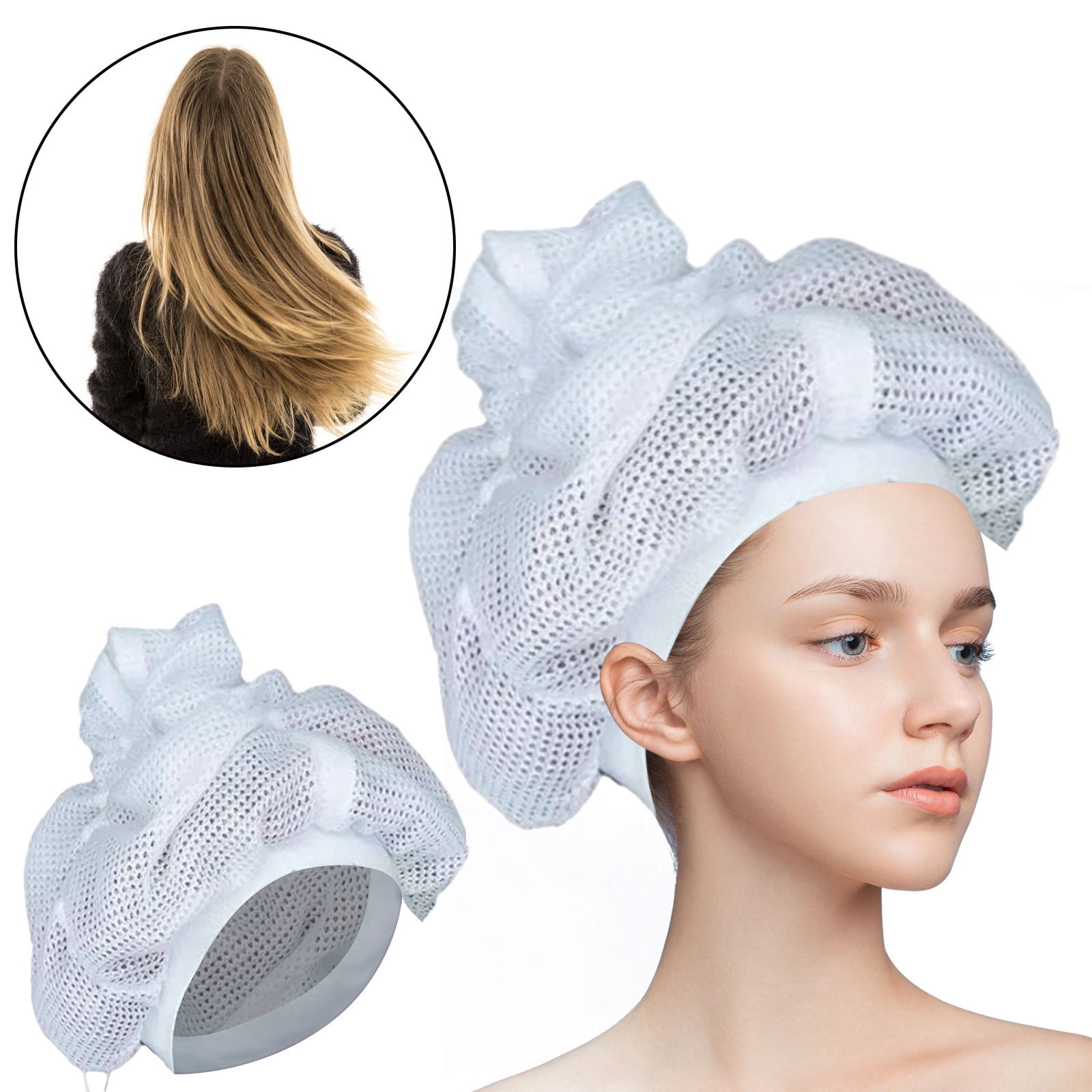 Adjustable Net Plopping Bonnet Net Plopping Cap For Drying Curly Hair Quick  Drying Hair Towel Bath Hats Net Plopping Cap - AliExpress