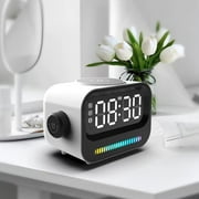 Usmixi New Bluetooth Audio Phone Wireless Inflatable Light Digital Display Clock Alarm Clock Speaker Three In One Wireless Charger Tax Free Weekend