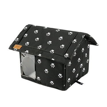 Usmixi Outdoor Feral Cat House Winter, House for Outdoor Cats in Winter, Cat House Thickened Weatherproof Foldable, Cats Dogs Tent Shelter Home Keep Warm Outdoor Indoor Garden