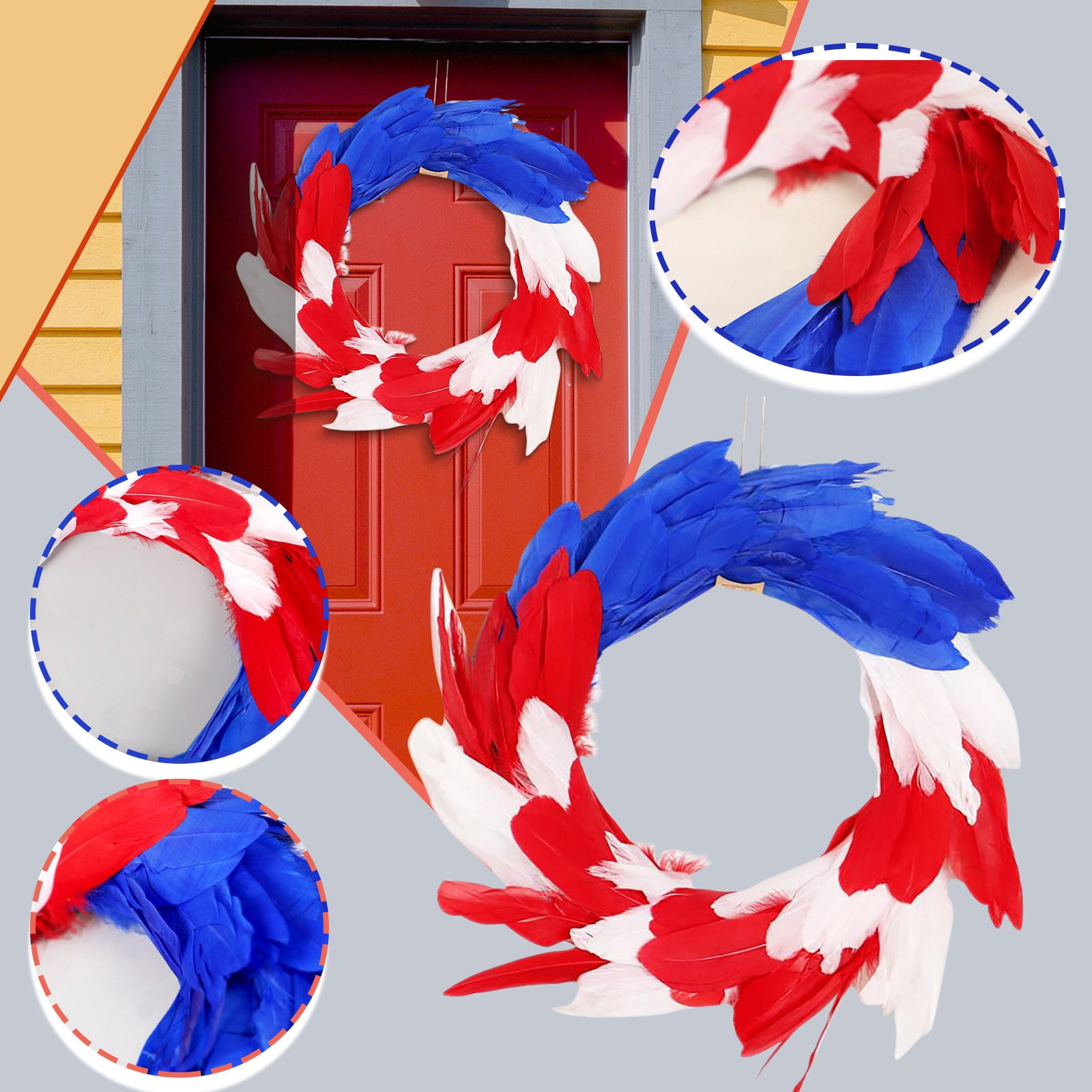 independance day flower hair cli