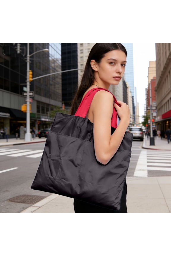 Reusable Shopping Bag Foldable Waterproof Nylon Strong Load Hidden Compartment Multiple Colors Large Capacity Machine Washable Eco Friendly for Grocery Gift