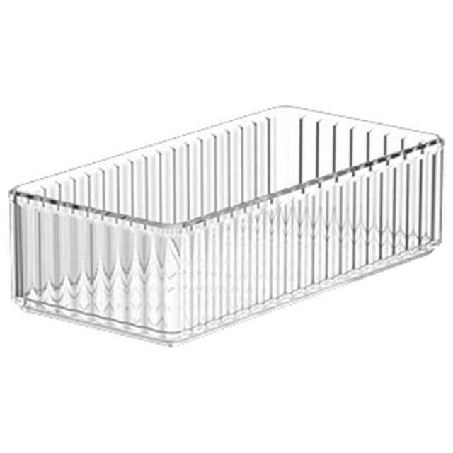 Usmixi Stackable Clear Drawer Organizer Set Multisize Drawer Storage