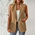 thumbnail image 1 of Usmixi Suit Vest for Women Blazer Vest for Women Office Business Single Breasted Lapel Sleeveless Suits Jackets Casual Solid Plus Size Pocket Suit Coats Vest, 1 of 7