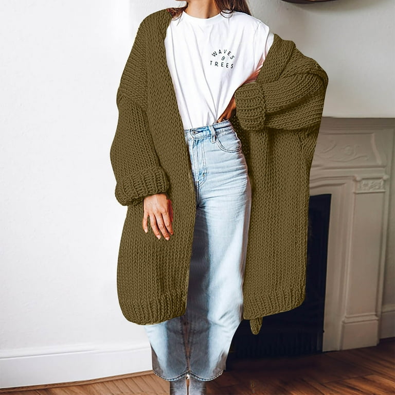 Casual Solid Cardigan Plus Size Overcoat Casual Solid Cardigan Plus Size Overcoat
