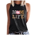 thumbnail image 1 of Usmixi Tank Tops Mom Life Letter Graphics Round Neck Sleeveless T Shirts for Women Mother's Day Fashion Loose Breathable Vest Blouses Black M Clothes, 1 of 5