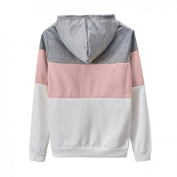 Usmixi Tracksuits Set for Women Hooded Sweatshirt 2 Piece Sets for Women Fashion Color Block Pullover Hoodies and Jogger Pant Sweatsuit Outfits Sets Drawstring Lounge Sets Under $10