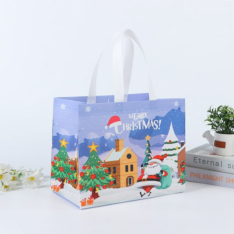 Usmixi Under 5 Dollars Christmas Gift Bags Reusable Christmas Tote Bags  Nonwoven Christmas Bags New Year's Shopping Bag Christmas Surprise Gift  Wrap