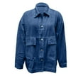 thumbnail image 1 of Usmixi 2023 Denim Jacket for Women Womens Jean Coats Vintage Button Down Lapel Stretchy Denim Coats Long Sleeve Casual Solid Loose Jean Outerwear with Pocket Winter Denim Jacket, 1 of 7
