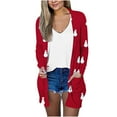 thumbnail image 1 of Usmixi Winter Cardigan for Women Xmas Cardigan for Women Long Sleeve Lightweight Comfy Knitted Coat with Pocket Chirstmas Fashion Snowman Print Cardigan Outwear Casual Cardigan, 1 of 5