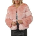 thumbnail image 1 of Usmixi Winter Faux Furry Coat for Women Fuzzy Fleece Coat for Women Long Sleeve Casual Solid Open Front Fluffy Plush Jacket Warm Thickened Cozy Faux Fur Outwear Casual Faux Furry Coat, 1 of 7