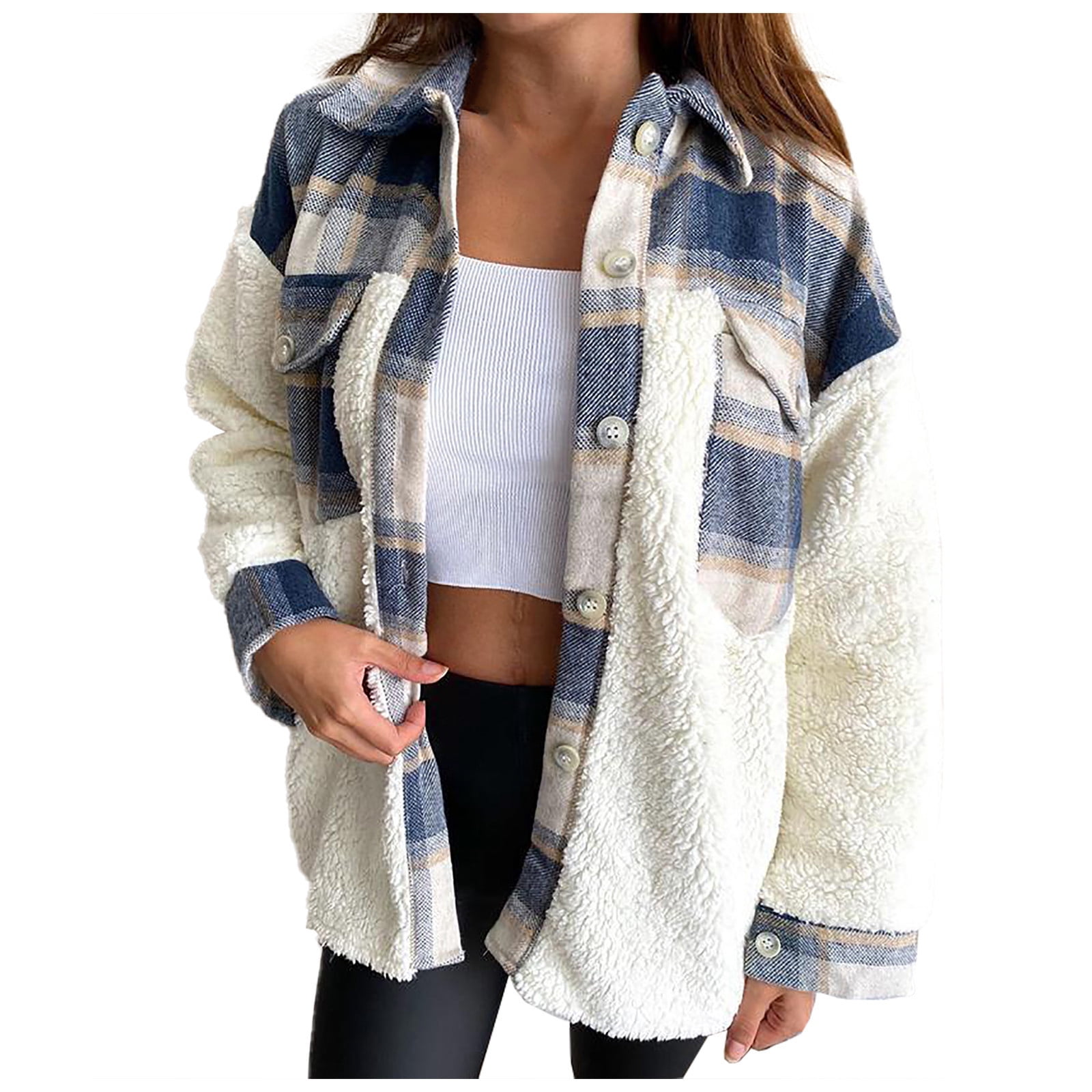 Men's & Women's Fleece Jacket - Loose Plush Lined Zip-Up For Autumn & Winter, Lightweight & Warm