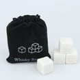 thumbnail image 1 of Usmixi Whiskey Stones Gift Set Of 4 Unique Chilling Stones with Velvet Pouch-Reusable Festival Gift, 1 of 5