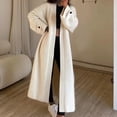 thumbnail image 1 of Usmixi Winter Womens Trench Coats Womens Long Coats Winter Cozy Knitted Ribbed Sweater Cardigan Overcoat Casual Solid Long Sleeve Open Front Trench Jackets Up to 65% off, 1 of 4