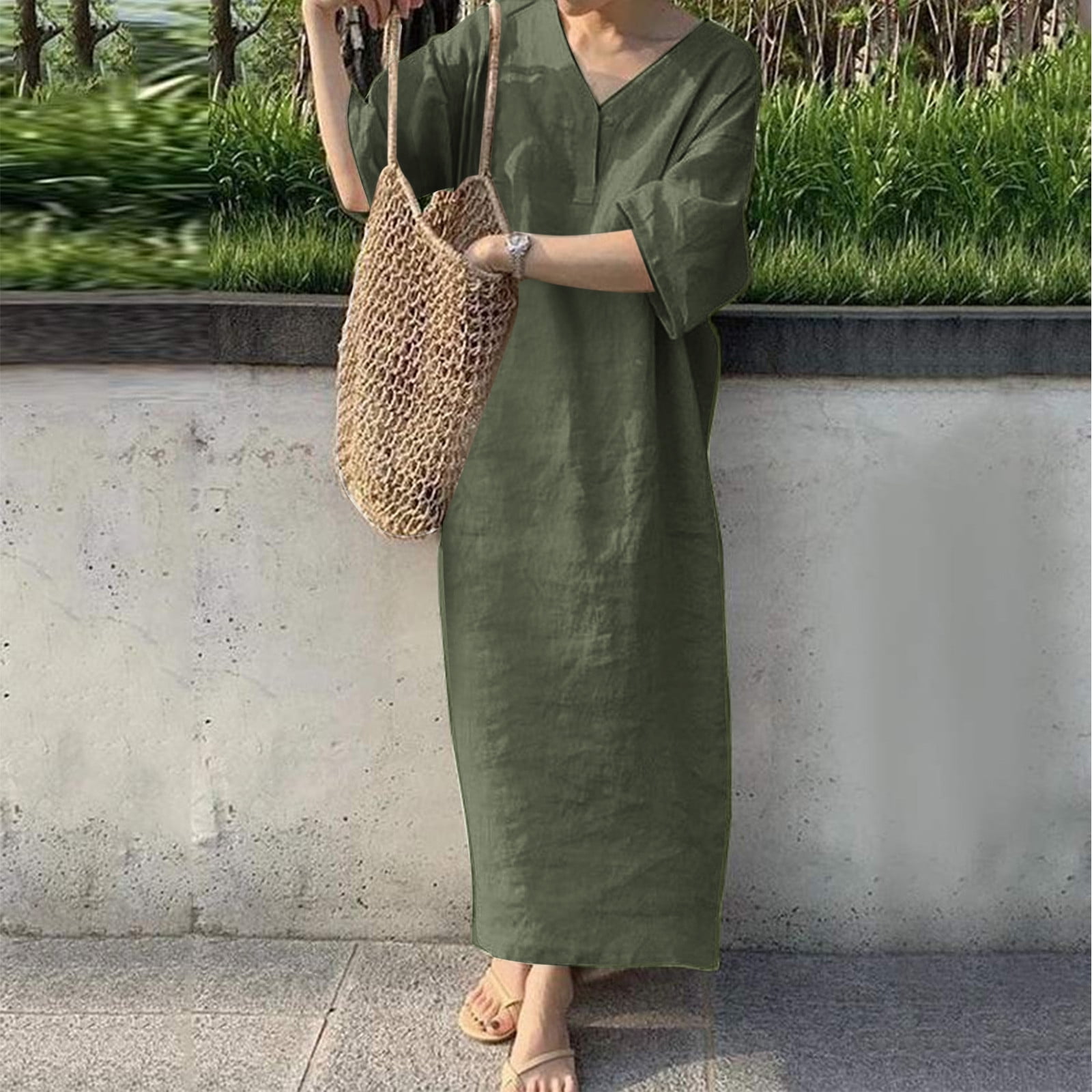 women's army green dress Rhi