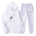 thumbnail image 1 of Usmixi Womens Sweatsuits Set Womens Plus Size Hoodies Lounge Sets Hooded Sweatshirt Drawstring Jogger Pants Tracksuits Sets Fashion Dandelion Print 2 Piece Outfits with Pocket, 1 of 2