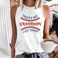 thumbnail image 1 of up to 60% off Gifts Usmixi Tank Top for Women Baseball Letter Print Round Neck Sleeveless T Shirts Fashion Graphics Loose Fit Ladies Racerback Tank Tops Red XL Clothes, 1 of 5