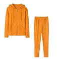 thumbnail image 1 of Usmixi Womens Tracksuits Set Hooded Coat 2 Piece Sets for Women Full Zipper Sweatshirt Coat and Elastic Waist Long Sweatpant Sweatsuit Sets Casual Solid Pocket Lounge Sets, 1 of 6