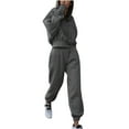 thumbnail image 1 of Usmixi Womens Tracksuits Set Sports Hoodies 2 Piece Outfit Sets for Women Casual Solid Hooded Sweatshirt and Jogger Pants Sweatsuit Sets with Pocket Ladies Girls Lounge Sets Deals on Sale, 1 of 6